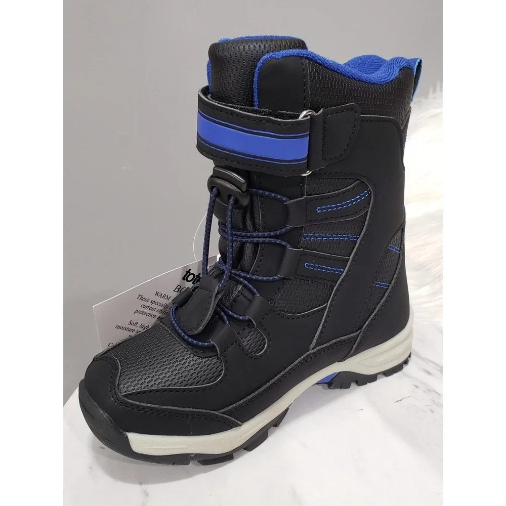 NEW NO BOX SIZE 12 TOTES WINTER BOOTS TODDLERS BLUE‎ BLACK BEAVER KIDS BOY